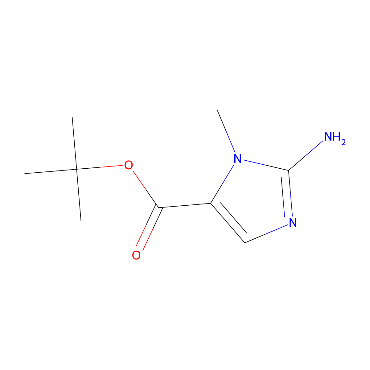 tert-butyl 2-amino-1-methyl-1H-imidazole-5-carboxylate molecular structure, CAS 2248282-51-9