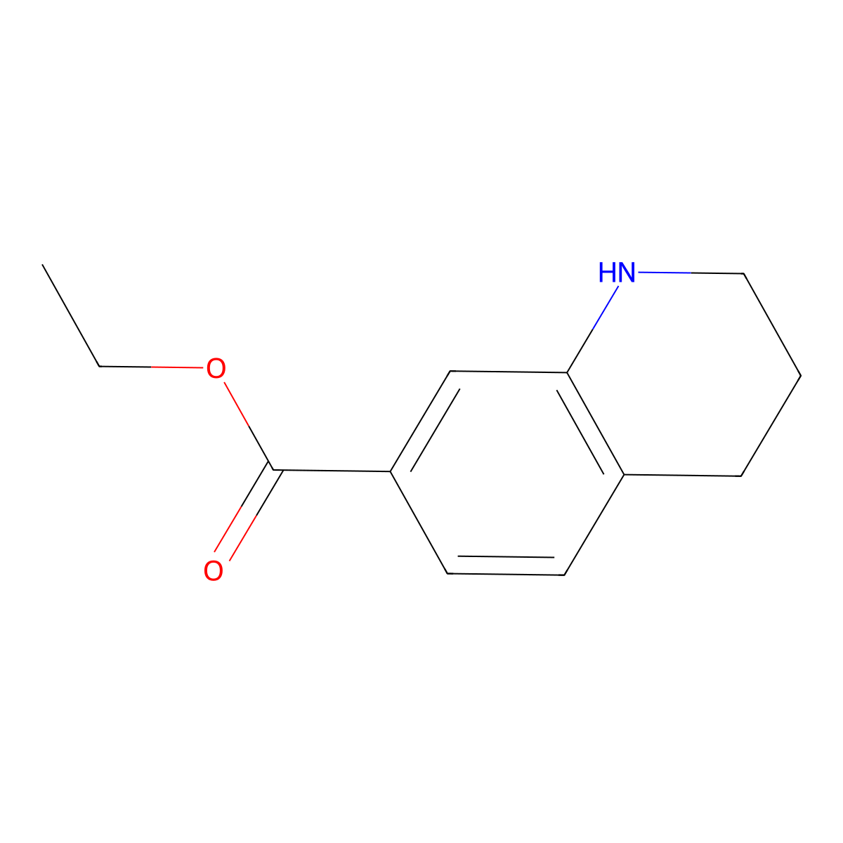 Ethyl 1,2,3,4-tetrahydroquinoline-7-carboxylate molecular structure, CAS 2248283-06-7