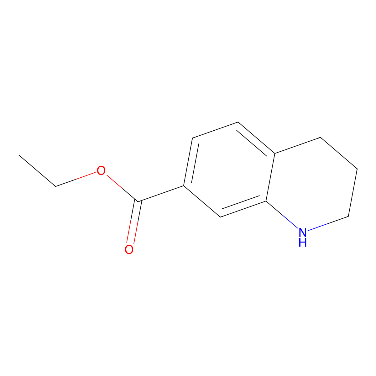 Ethyl 1,2,3,4-tetrahydroquinoline-7-carboxylate molecular structure, CAS 2248283-06-7