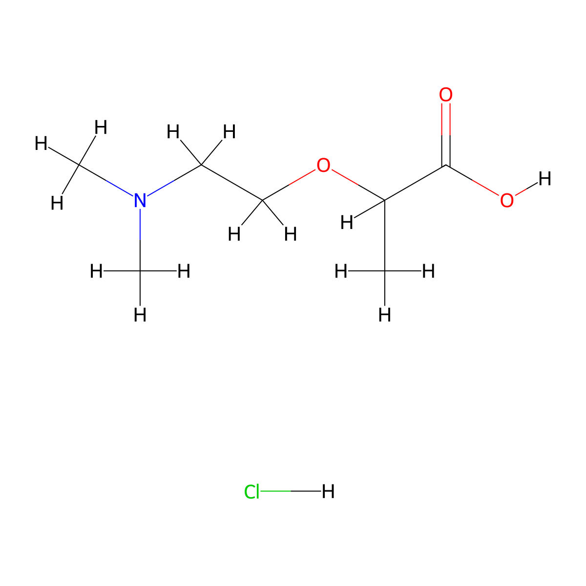 2-[2-(Dimethylamino)ethoxy]propanoic acid hydrochloride molecular structure, CAS 2248283-15-8