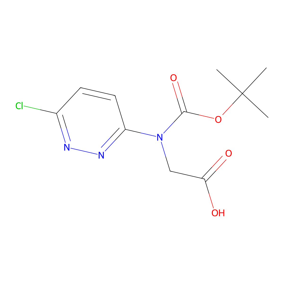 2-{[(Tert-butoxy)carbonyl](6-chloropyridazin-3-yl)amino}acetic acid molecular structure, CAS 2248283-22-7