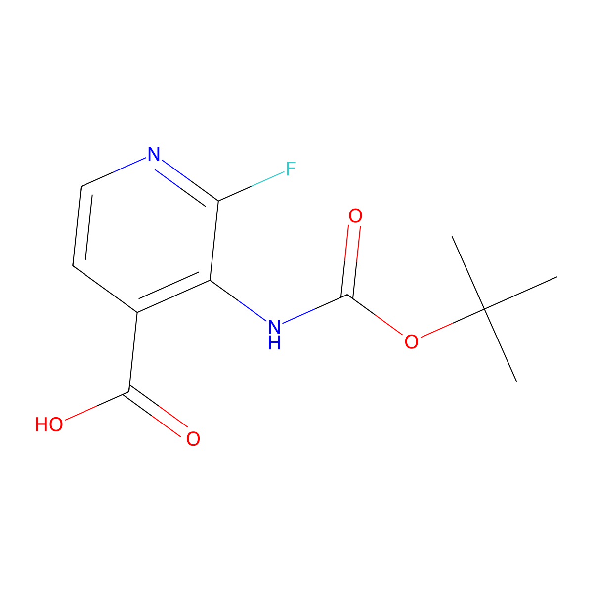 3-{[(Tert-butoxy)carbonyl]amino}-2-fluoropyridine-4-carboxylicacid molecular structure, CAS 2248284-49-1