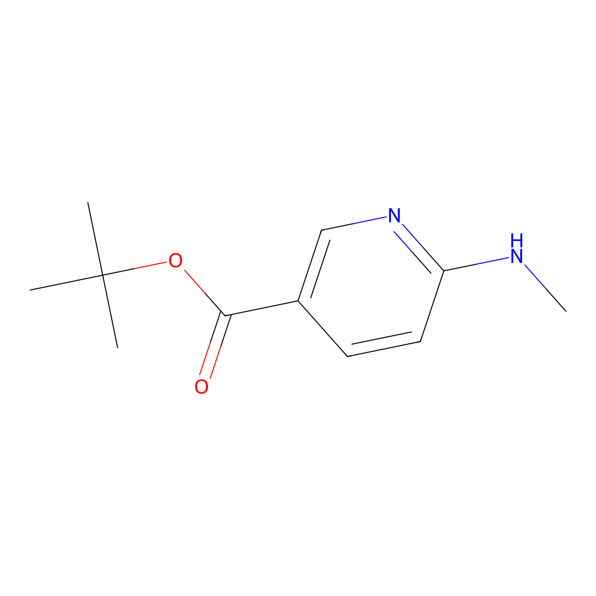 Tert-butyl 6-(methylamino)pyridine-3-carboxylate molecular structure, CAS 2248284-52-6