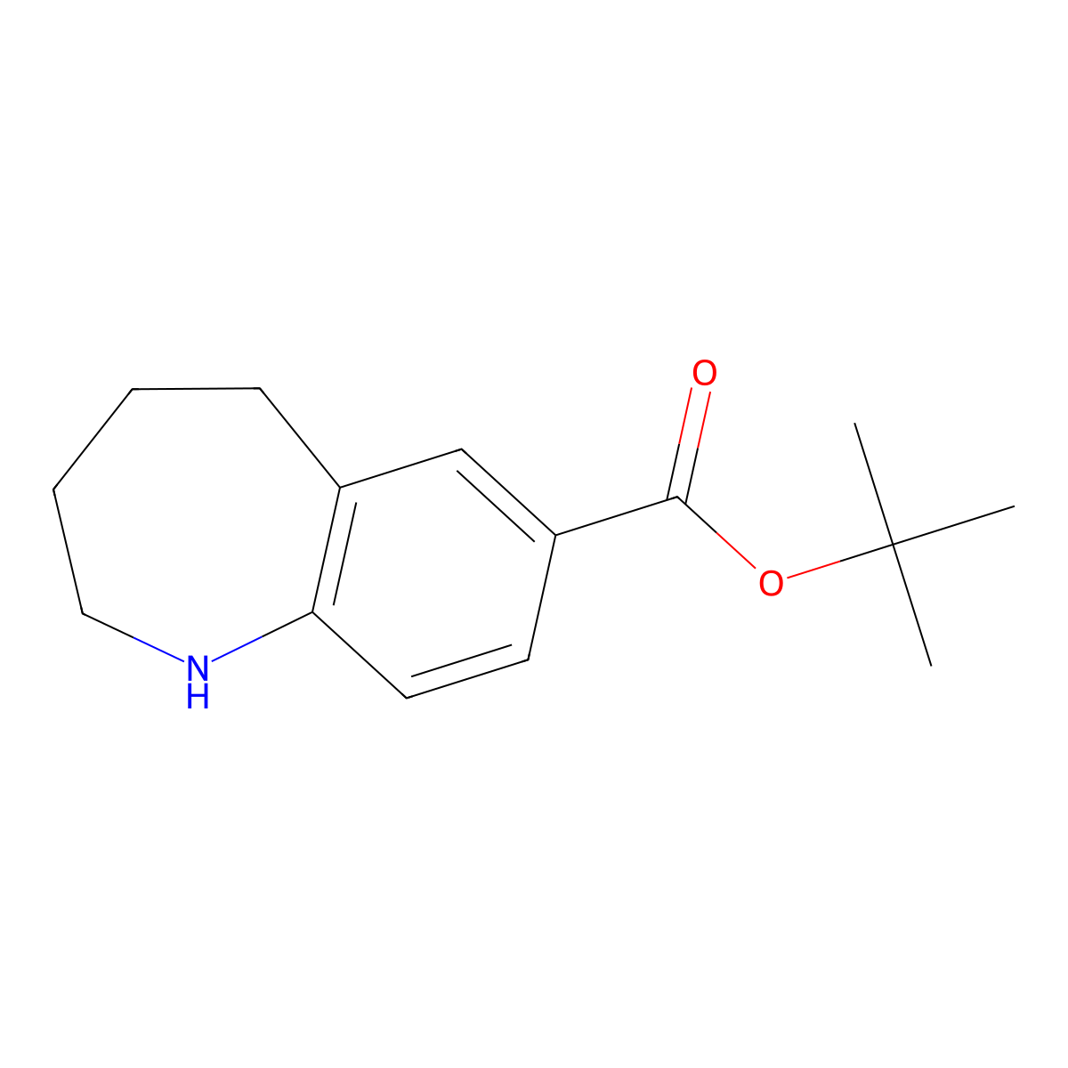 Tert-butyl 2,3,4,5-tetrahydro-1H-1-benzazepine-7-carboxylate molecular structure, CAS 2248285-22-3