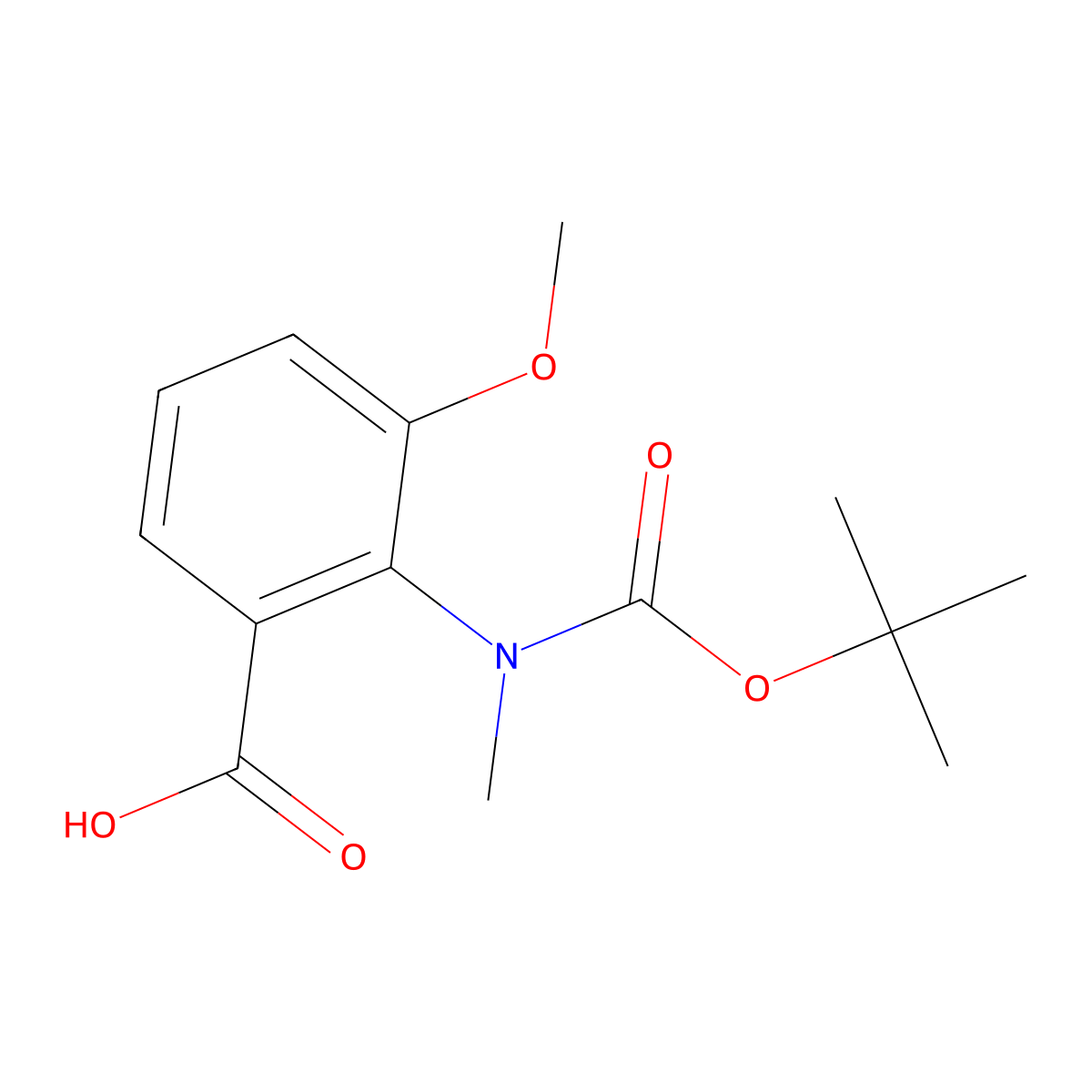 2-{[(Tert-butoxy)carbonyl](methyl)amino}-3-methoxybenzoic acid molecular structure, CAS 2248285-61-0
