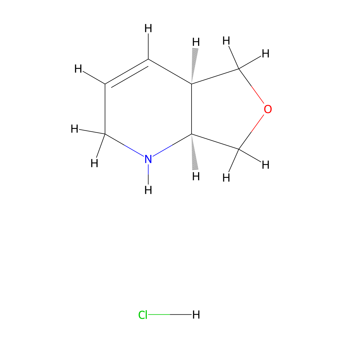 rac-(4aR,7aS)-1H,2H,4aH,5H,7H,7aH-furo[3,4-b]pyridine hydrochloride molecular structure, CAS 2248285-74-5