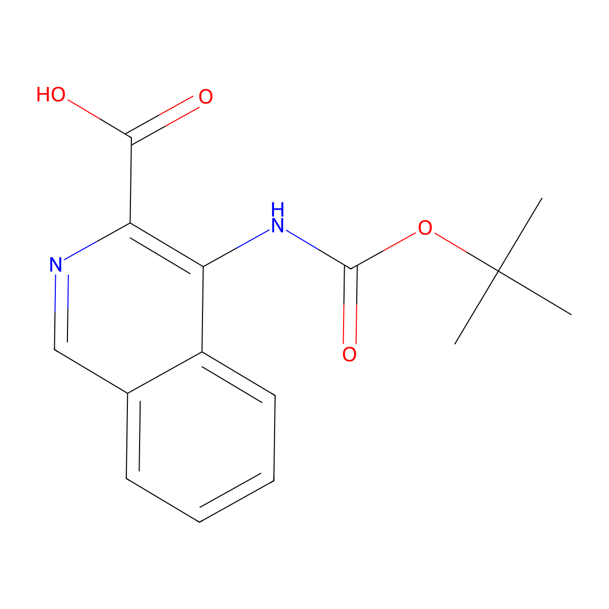 4-{[(Tert-butoxy)carbonyl]amino}isoquinoline-3-carboxylic acid molecular structure, CAS 2248285-80-3