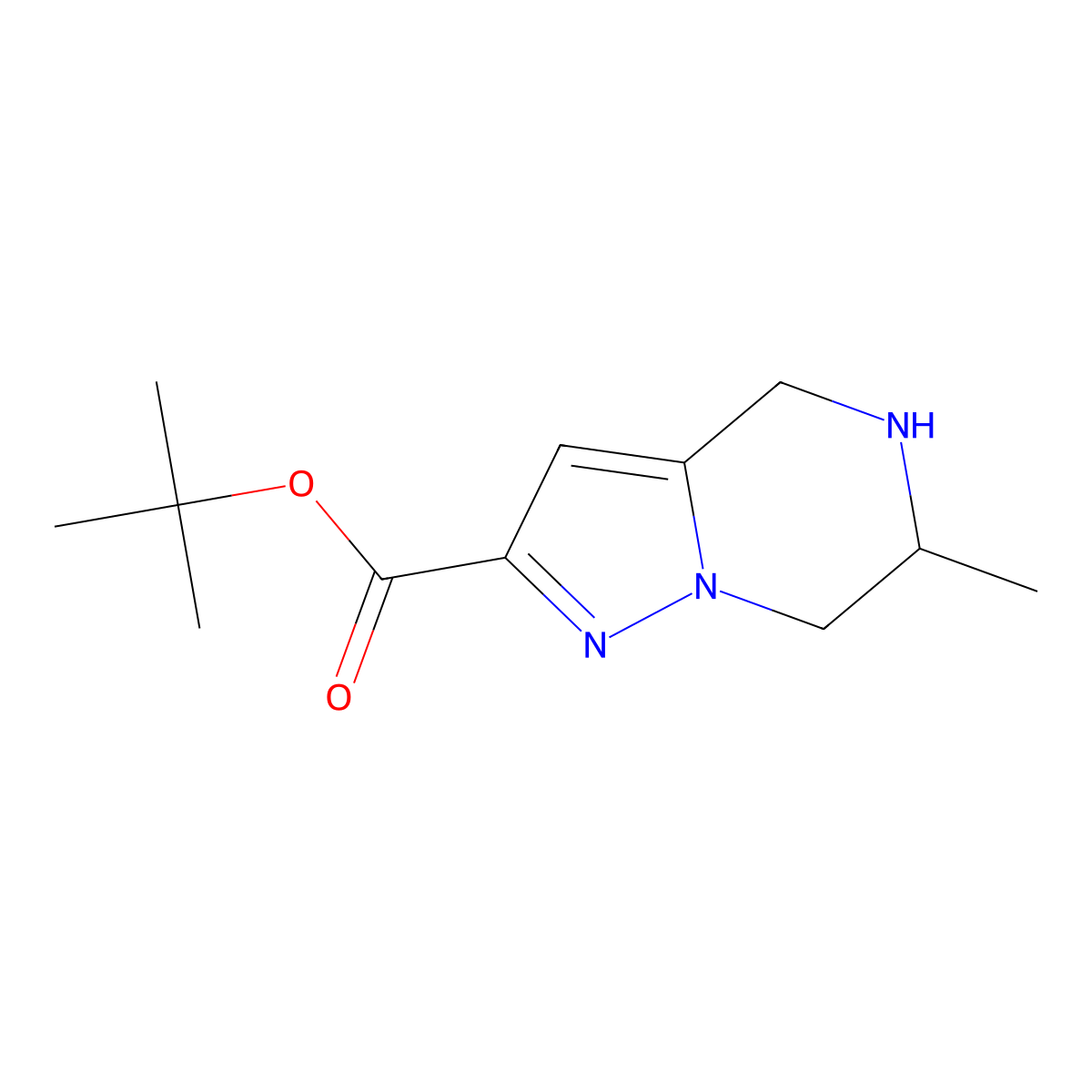 tert-butyl 6-methyl-4H,5H,6H,7H-pyrazolo[1,5-a]pyrazine-2-carboxylate molecular structure, CAS 2248285-92-7