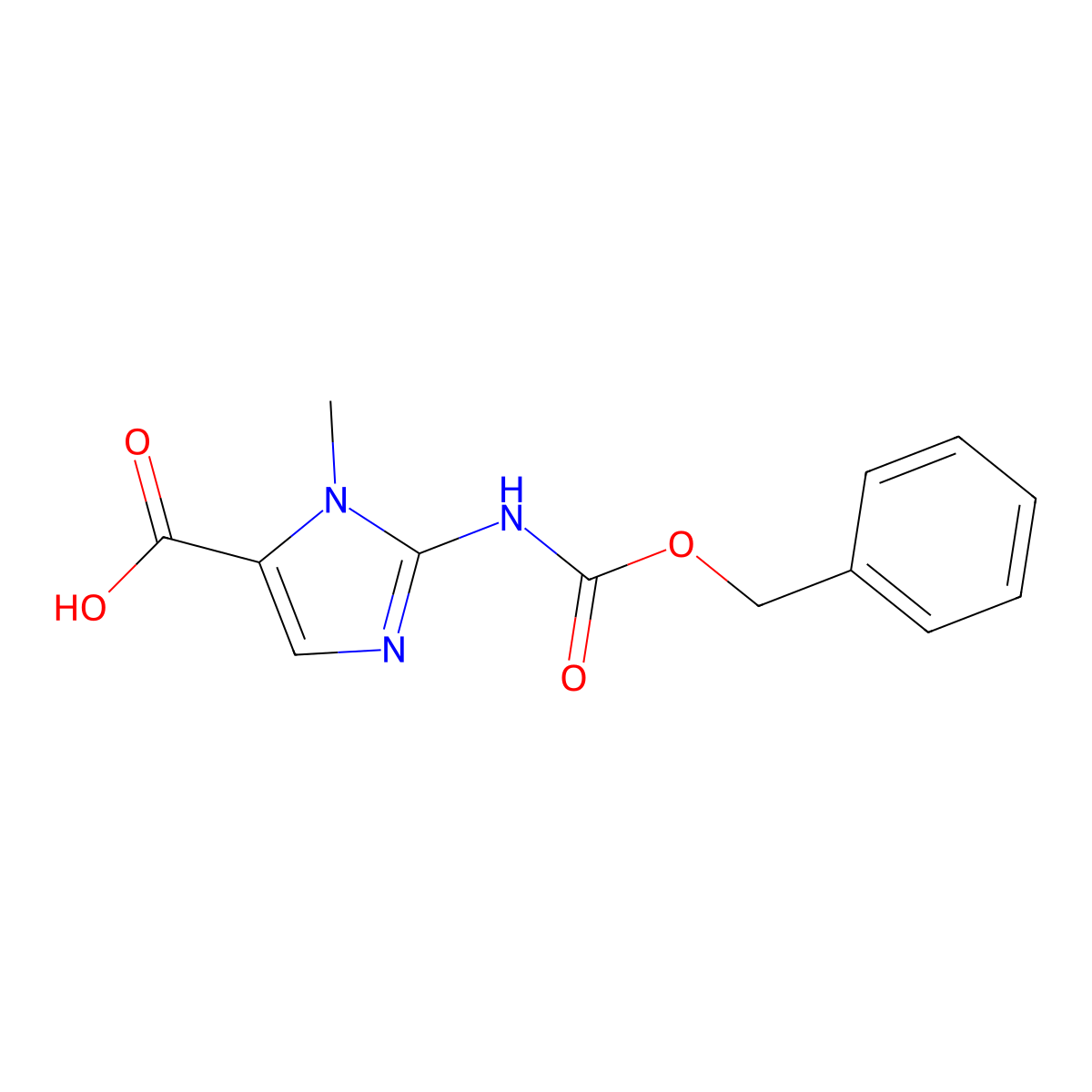 2-{[(benzyloxy)carbonyl]amino}-1-methyl-1H-imidazole-5-carboxylic acid molecular structure, CAS 2248286-11-3