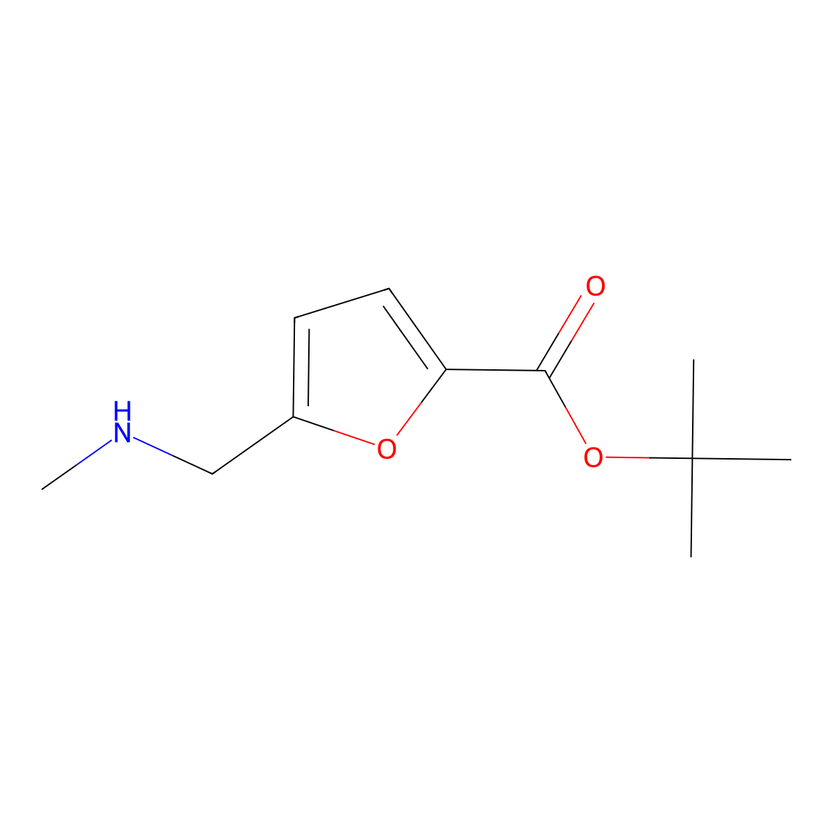 Tert-butyl 5-[(methylamino)methyl]furan-2-carboxylate molecular structure, CAS 2248286-17-9