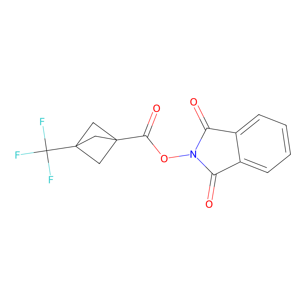 1,3-Dioxoisoindolin-2-yl 3-(trifluoromethyl)bicyclo[1.1.1]pentane-1-carboxylate molecular structure, CAS 2248286-24-8