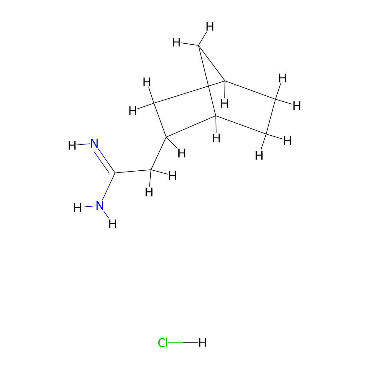 2-(2-Bicyclo[2.2.1]heptanyl)ethanimidamide;hydrochloride molecular structure, CAS 2248286-49-7