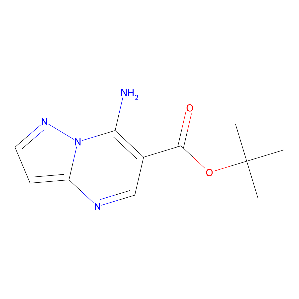 Tert-butyl 7-aminopyrazolo[1,5-a]pyrimidine-6-carboxylate molecular structure, CAS 2248286-68-0