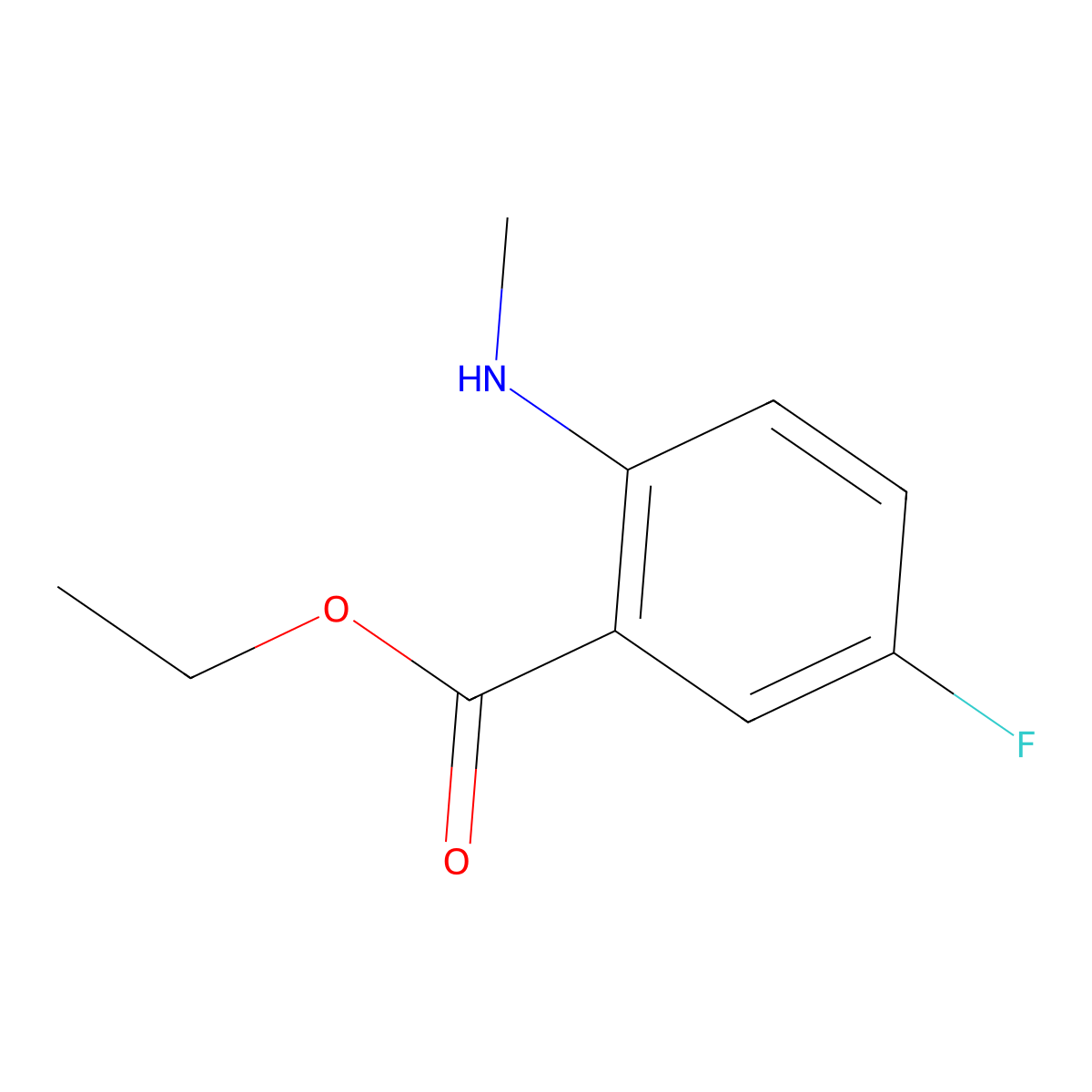 Ethyl 5-fluoro-2-(methylamino)benzoate molecular structure, CAS 2248286-93-1