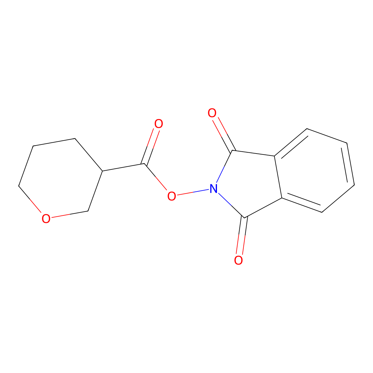 1,3-dioxo-2,3-dihydro-1H-isoindol-2-yl oxane-3-carboxylate molecular structure, CAS 2248287-53-6