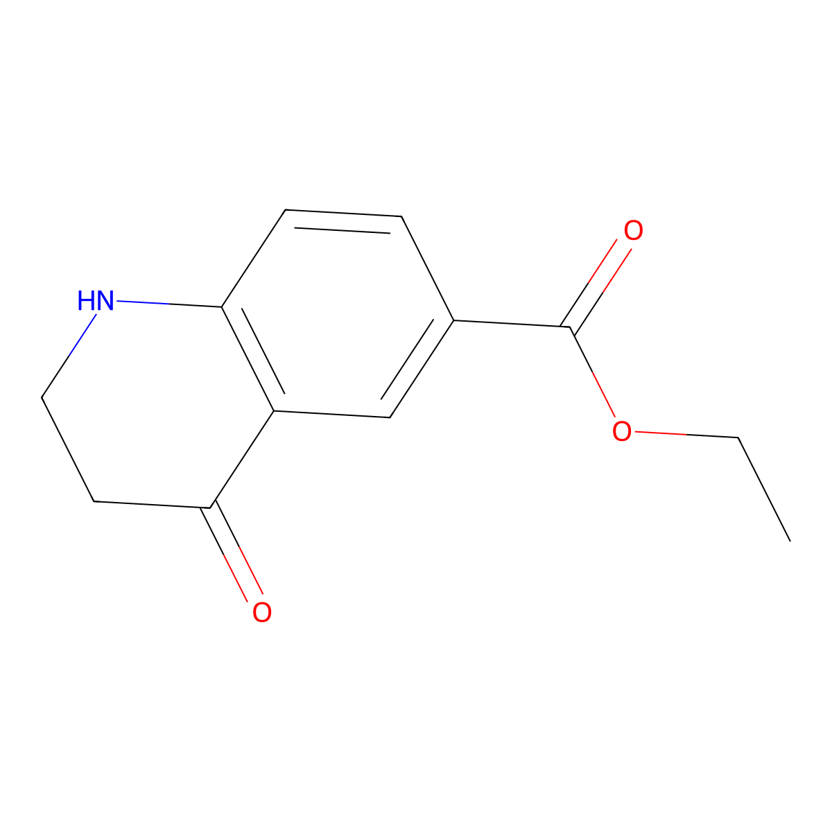 Ethyl 4-oxo-1,2,3,4-tetrahydroquinoline-6-carboxylate molecular structure, CAS 2248288-16-4