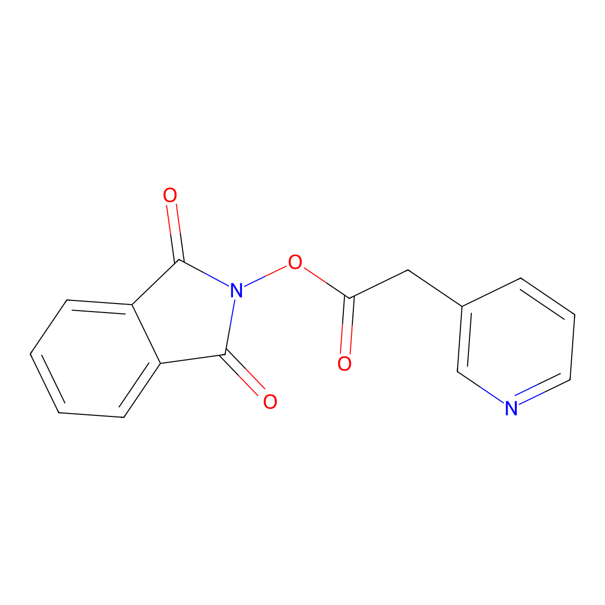 1,3-dioxo-2,3-dihydro-1H-isoindol-2-yl 2-(pyridin-3-yl)acetate molecular structure, CAS 2248288-37-9