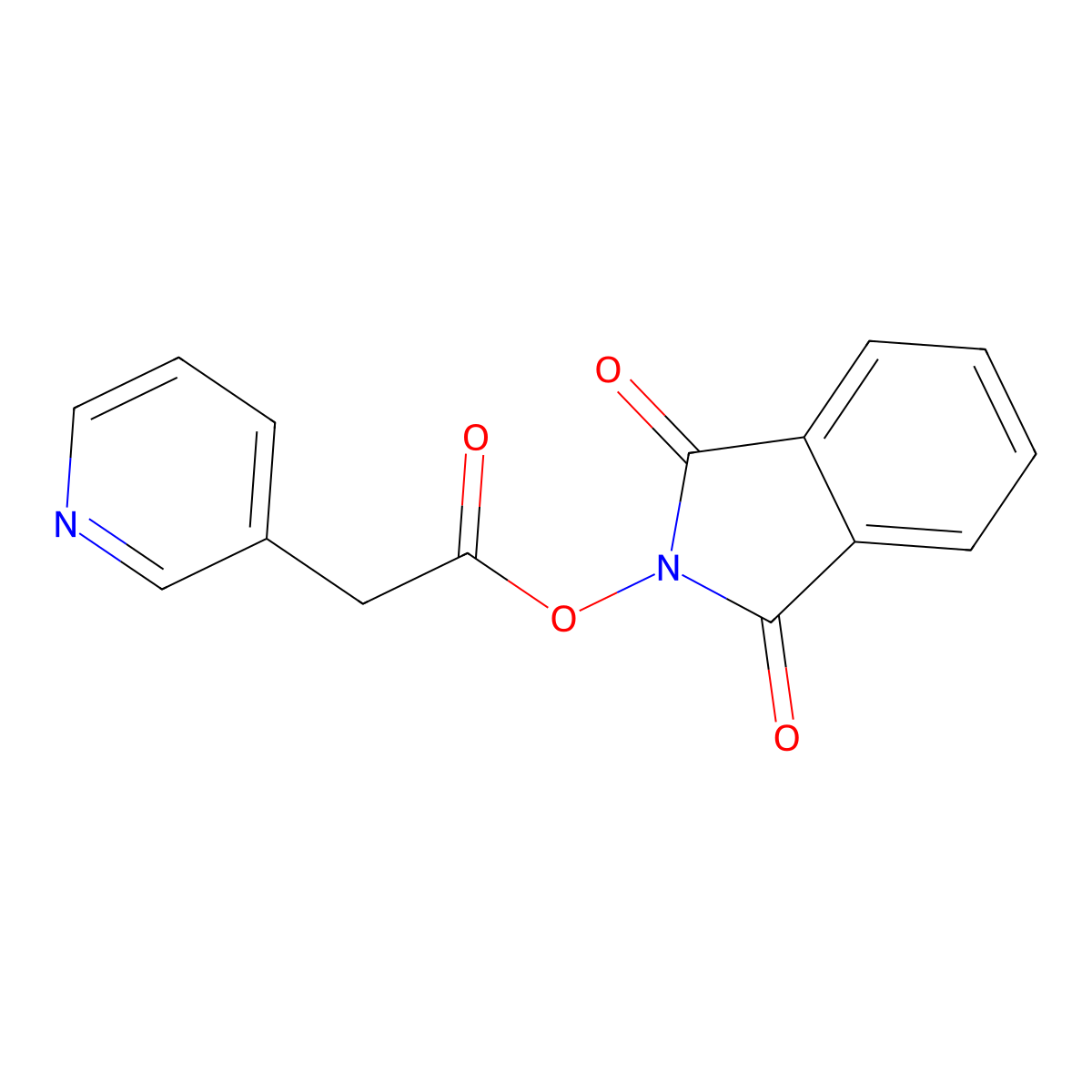 1,3-dioxo-2,3-dihydro-1H-isoindol-2-yl 2-(pyridin-3-yl)acetate molecular structure, CAS 2248288-37-9