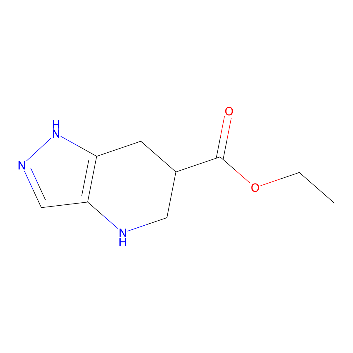 ethyl 1H,4H,5H,6H,7H-pyrazolo[4,3-b]pyridine-6-carboxylate molecular structure, CAS 2248288-45-9