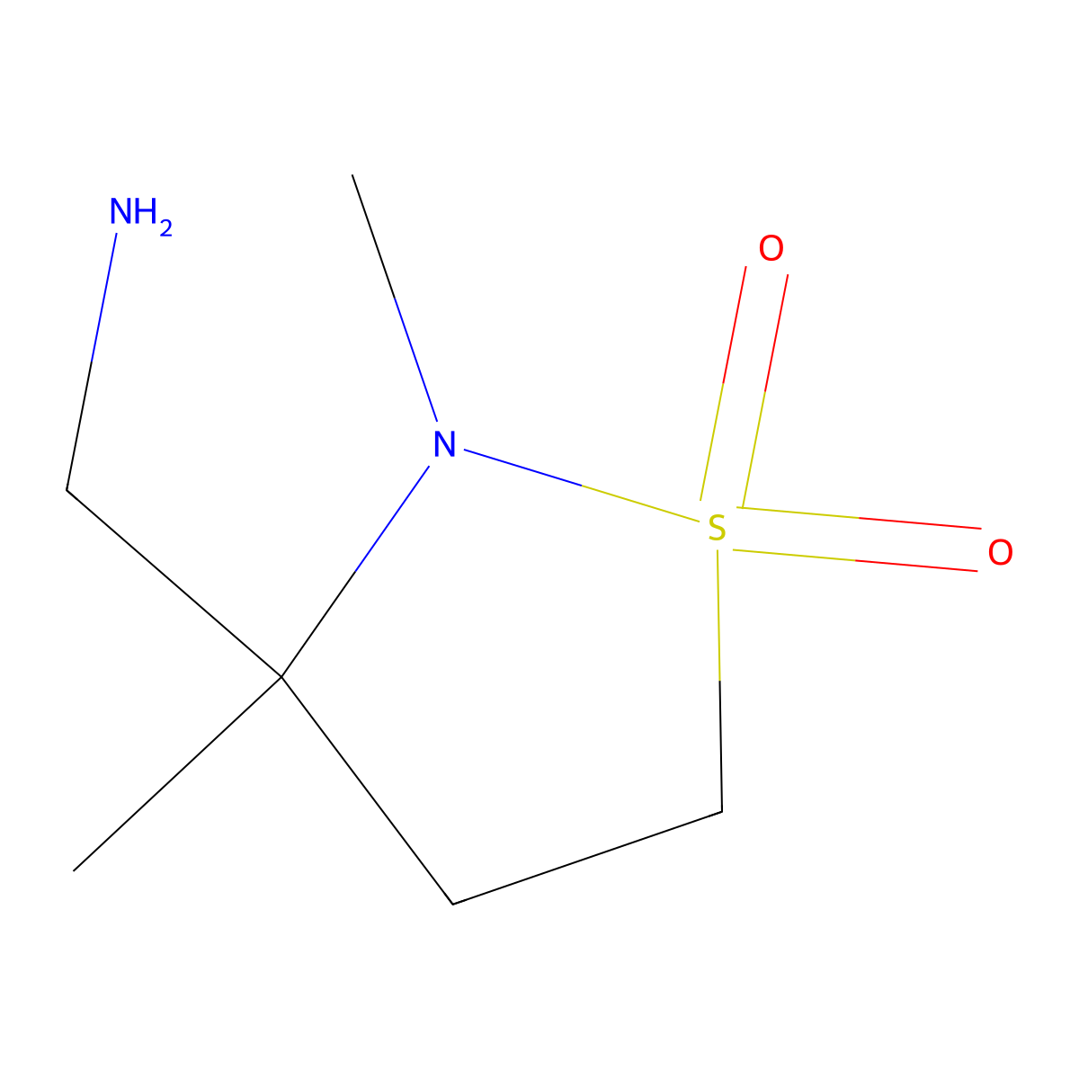 3-(Aminomethyl)-2,3-dimethyl-1lambda6,2-thiazolidine-1,1-dione molecular structure, CAS 2248288-70-0