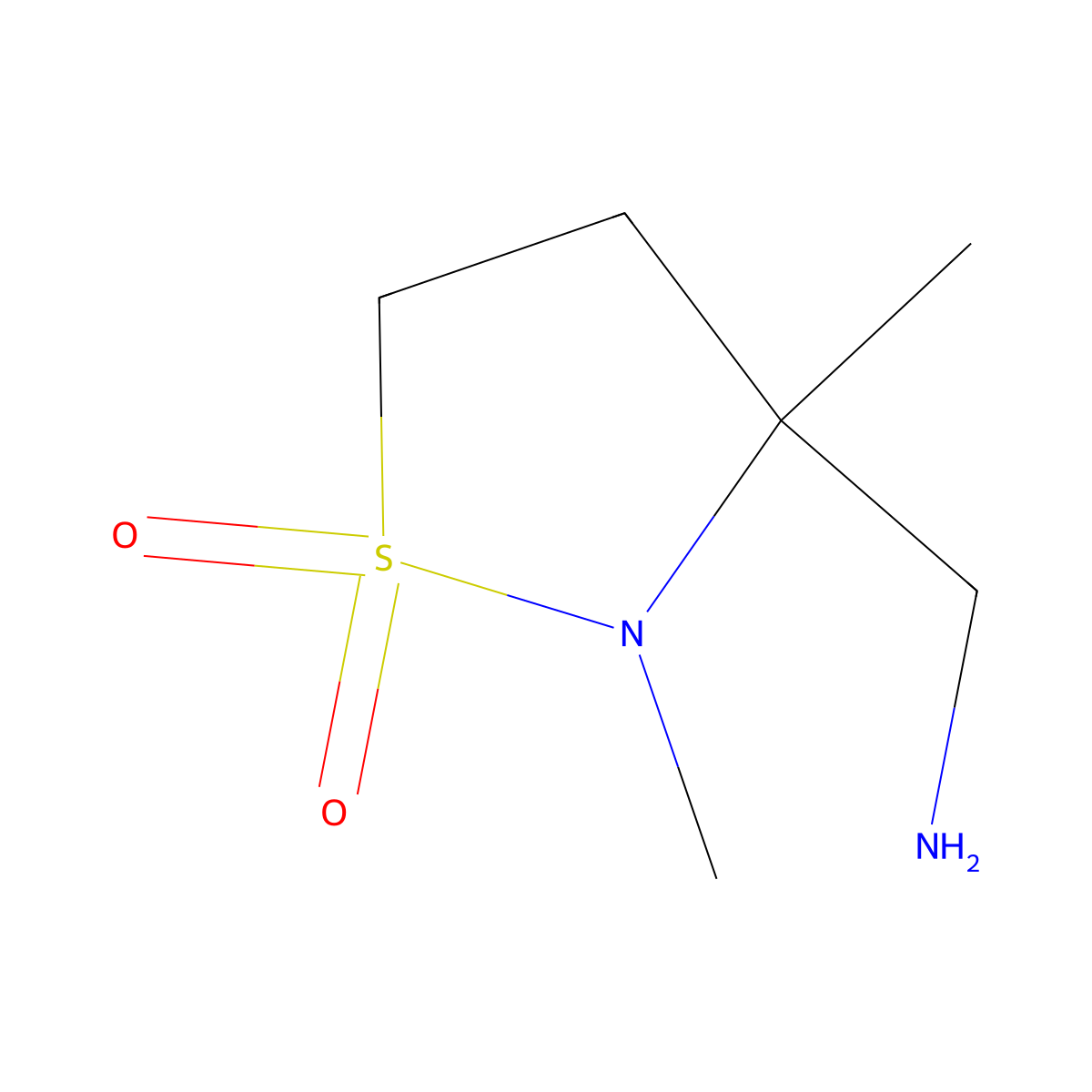 3-(Aminomethyl)-2,3-dimethyl-1lambda6,2-thiazolidine-1,1-dione molecular structure, CAS 2248288-70-0