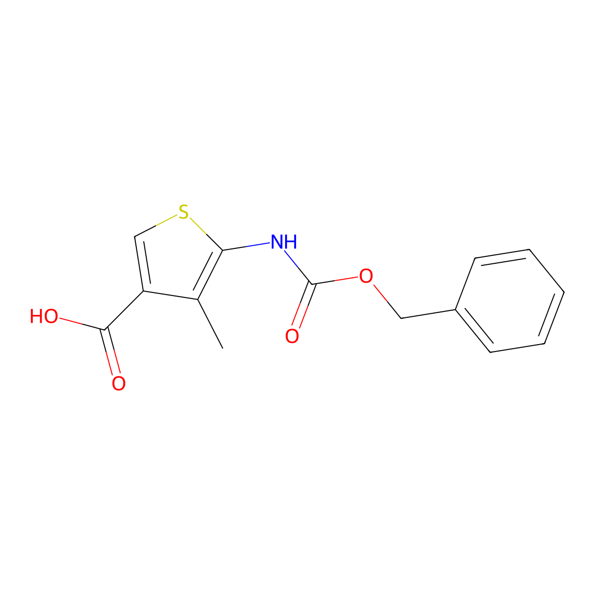 5-{[(Benzyloxy)carbonyl]amino}-4-methylthiophene-3-carboxylic acid molecular structure, CAS 2248289-15-6
