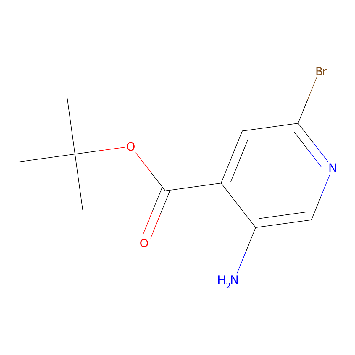 Tert-butyl 5-amino-2-bromopyridine-4-carboxylate molecular structure, CAS 2248289-29-2