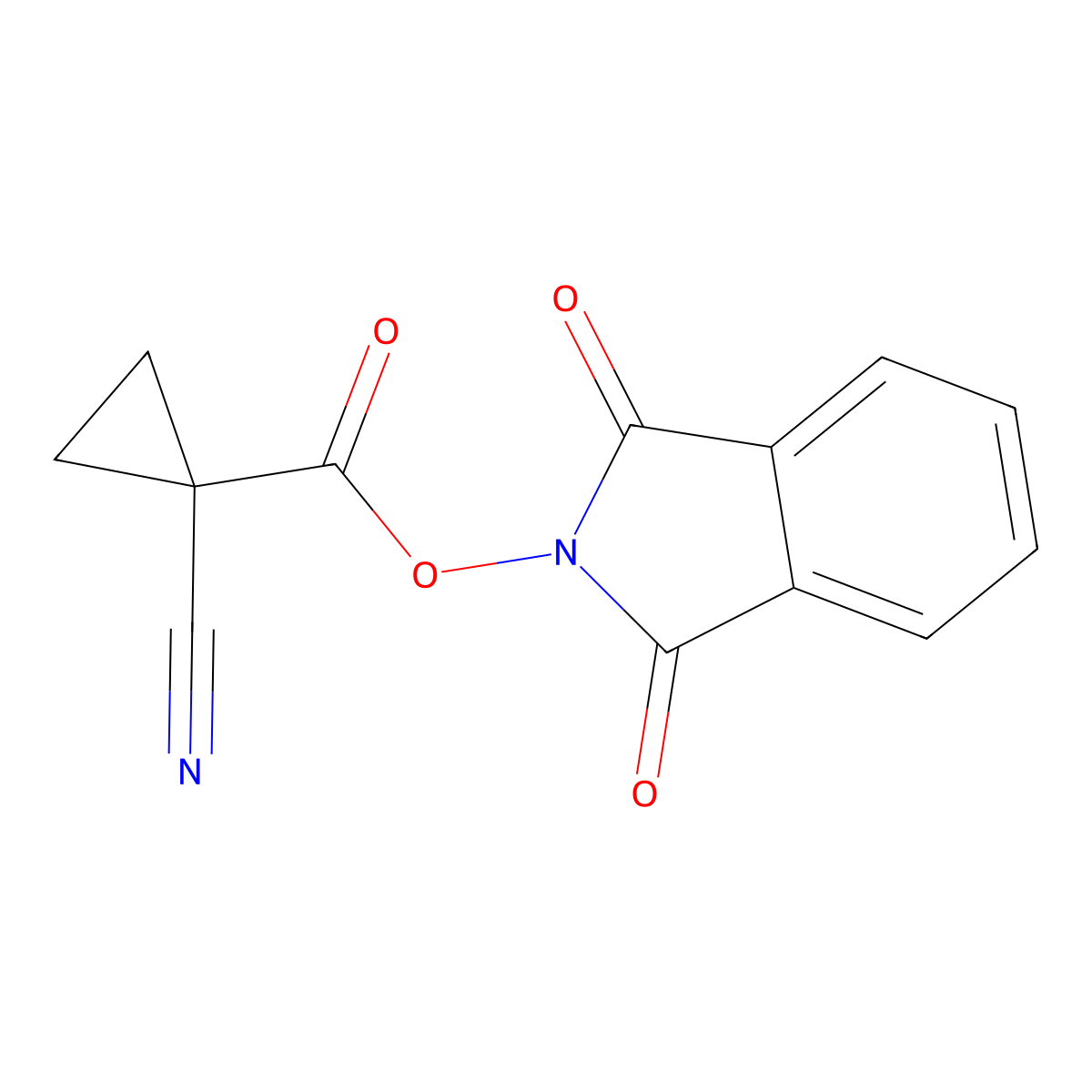 1,3-dioxo-2,3-dihydro-1H-isoindol-2-yl 1-cyanocyclopropane-1-carboxylate molecular structure, CAS 2248289-32-7