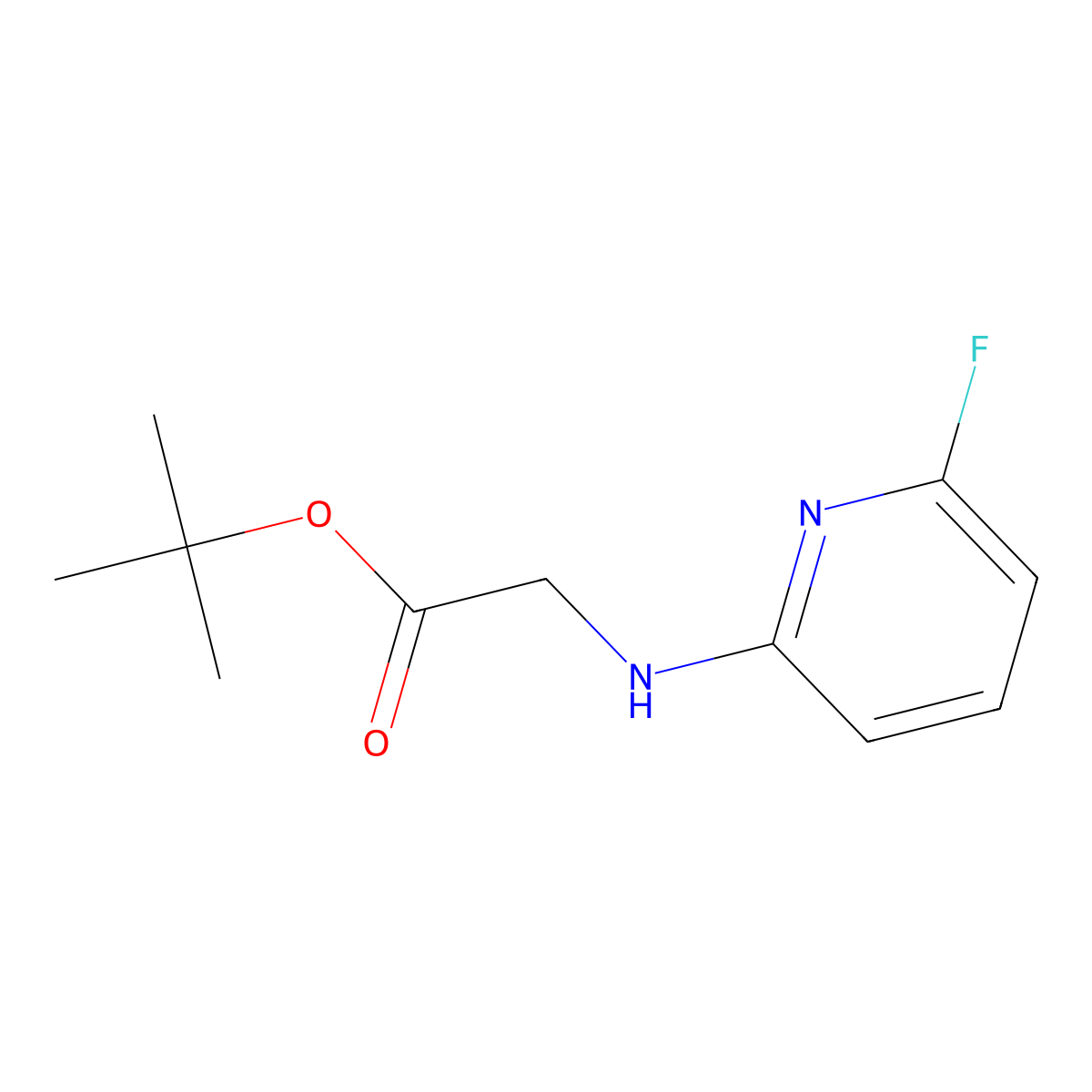 Tert-butyl 2-[(6-fluoropyridin-2-yl)amino]acetate molecular structure, CAS 2248290-03-9