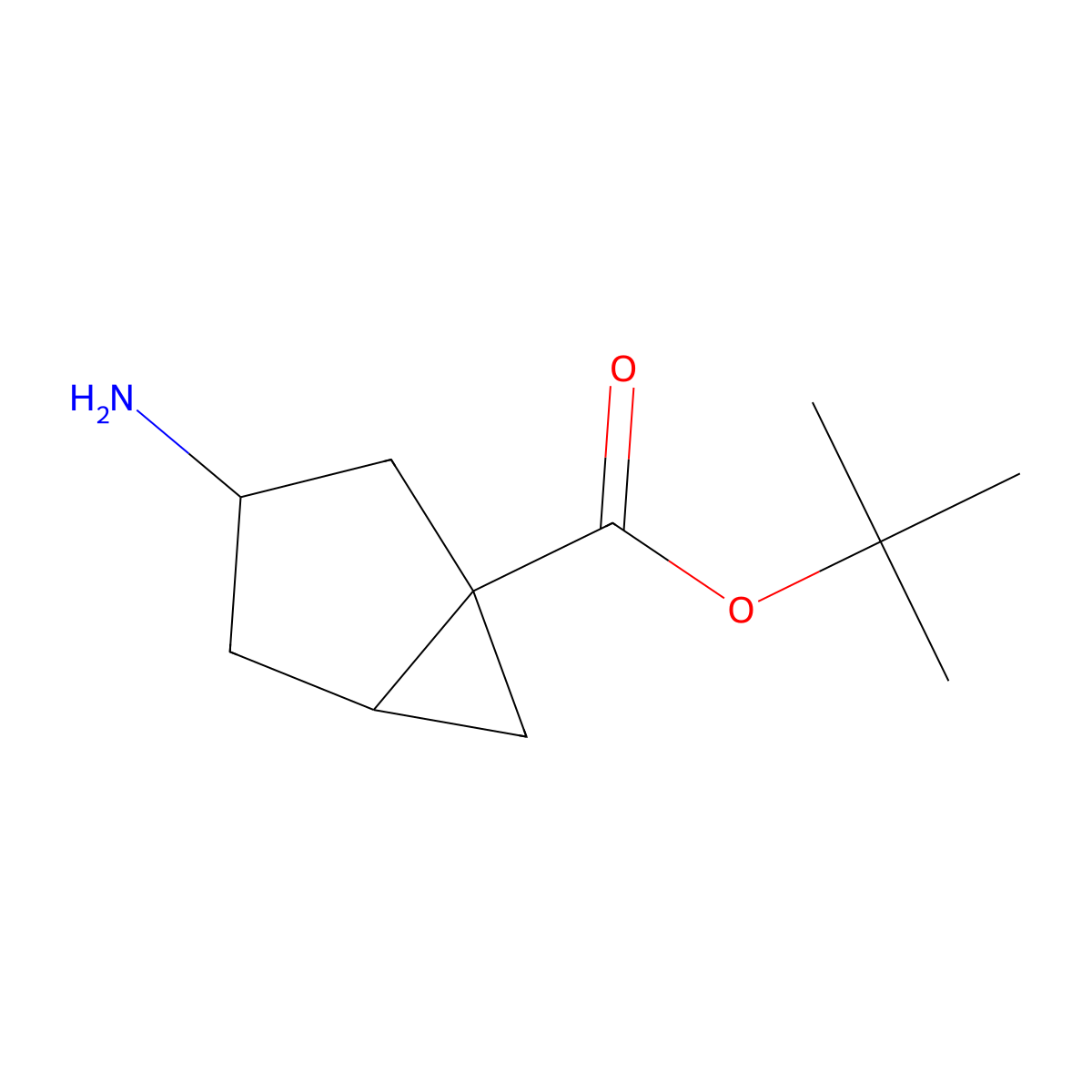 rac-tert-butyl (1R,3R,5R)-3-aminobicyclo[3.1.0]hexane-1-carboxylate molecular structure, CAS 2248290-35-7