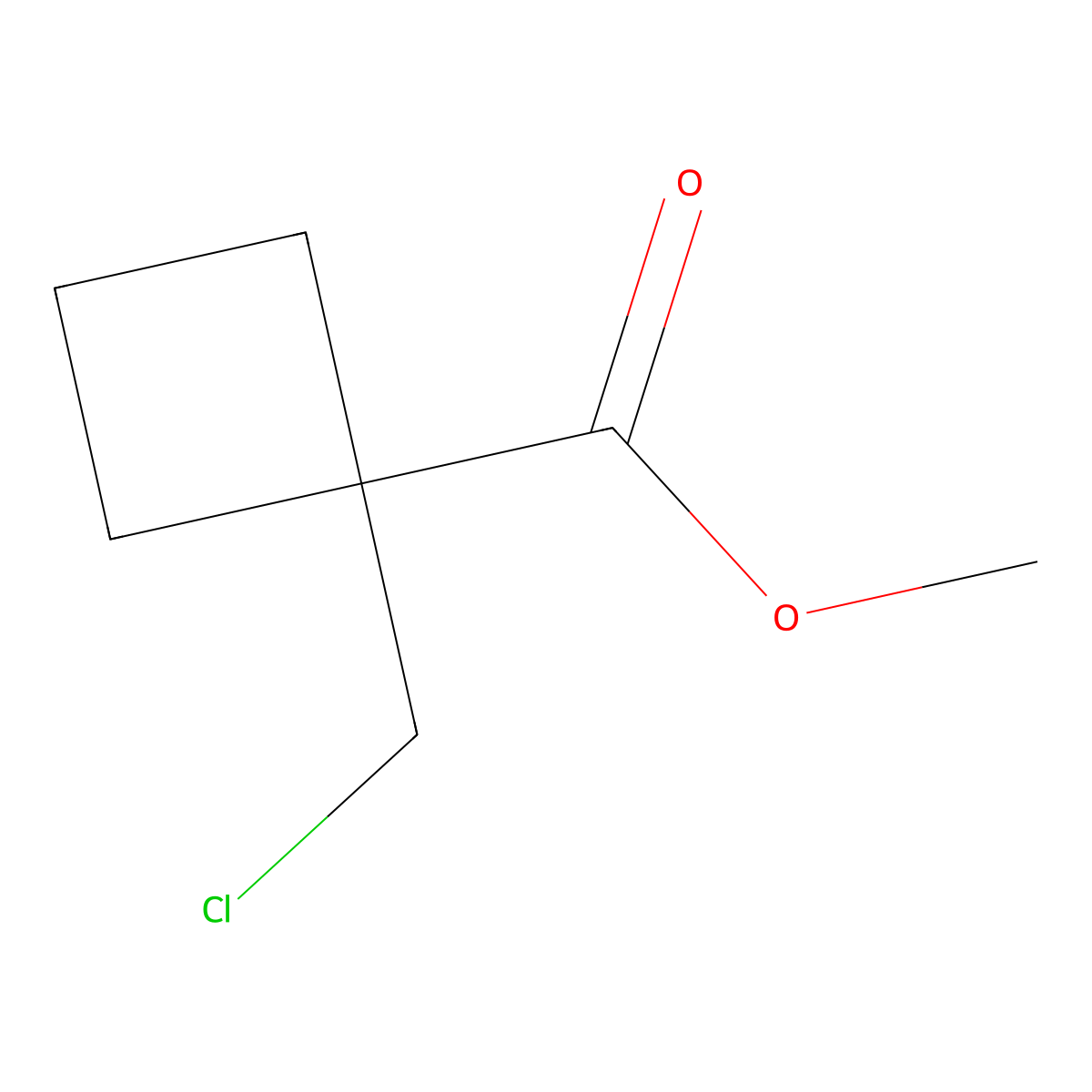 Methyl 1-(chloromethyl)cyclobutane-1-carboxylate molecular structure, CAS 2248290-76-6