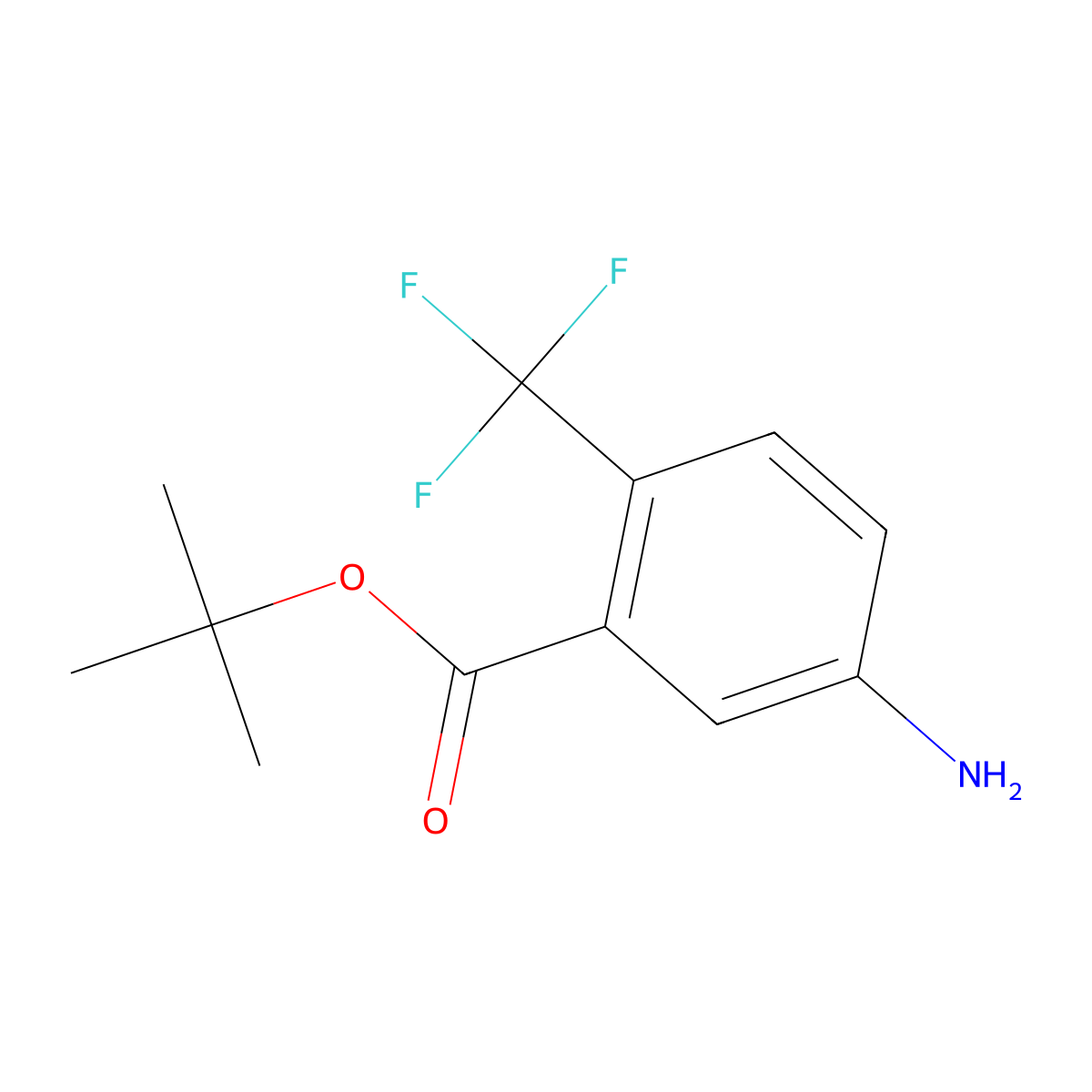 tert-Butyl 5-amino-2-(trifluoromethyl)benzoate molecular structure, CAS 2248290-87-9