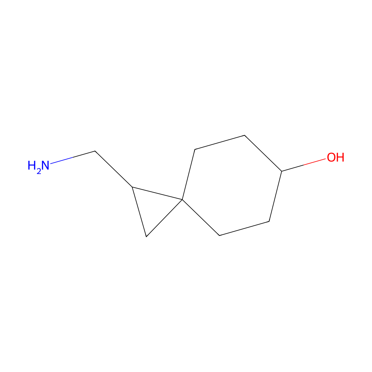 1-(Aminomethyl)spiro[2.5]octan-6-ol molecular structure, CAS 2248290-91-5