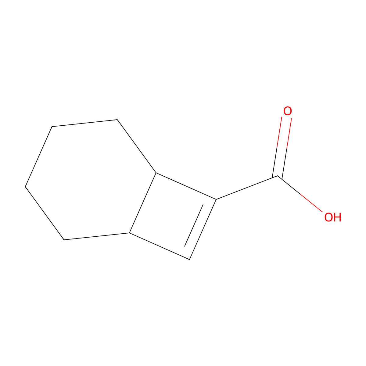 rac-(1R,6R)-bicyclo[4.2.0]oct-7-ene-7-carboxylic acid molecular structure, CAS 2248290-95-9