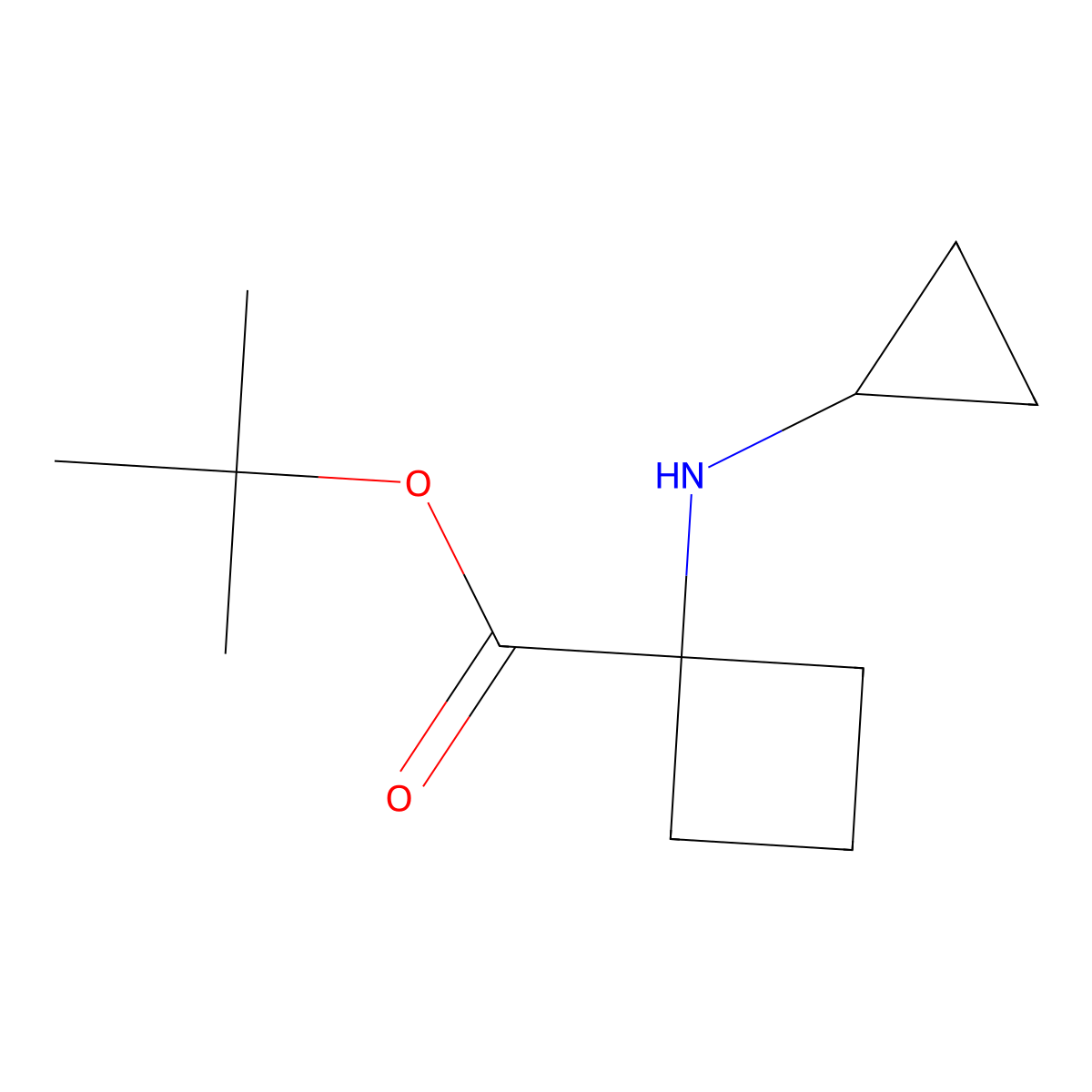 Tert-butyl 1-(cyclopropylamino)cyclobutane-1-carboxylate molecular structure, CAS 2248290-96-0