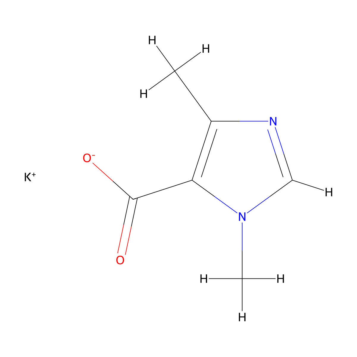 potassium 1,4-dimethyl-1H-imidazole-5-carboxylate molecular structure, CAS 2248291-02-1
