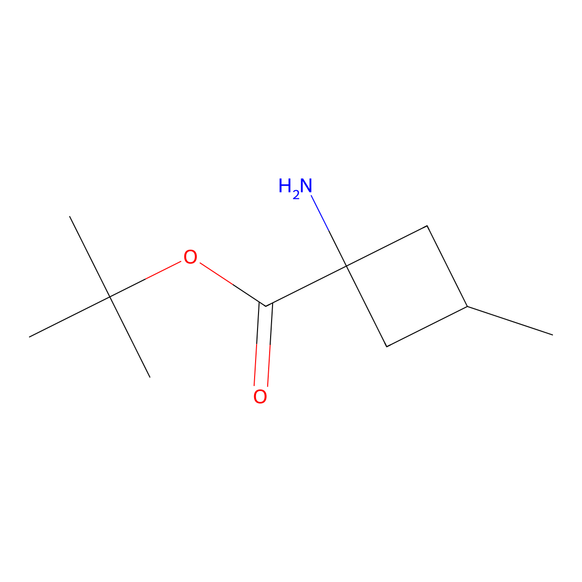 Tert-butyl 1-amino-3-methylcyclobutane-1-carboxylate molecular structure, CAS 2248291-15-6