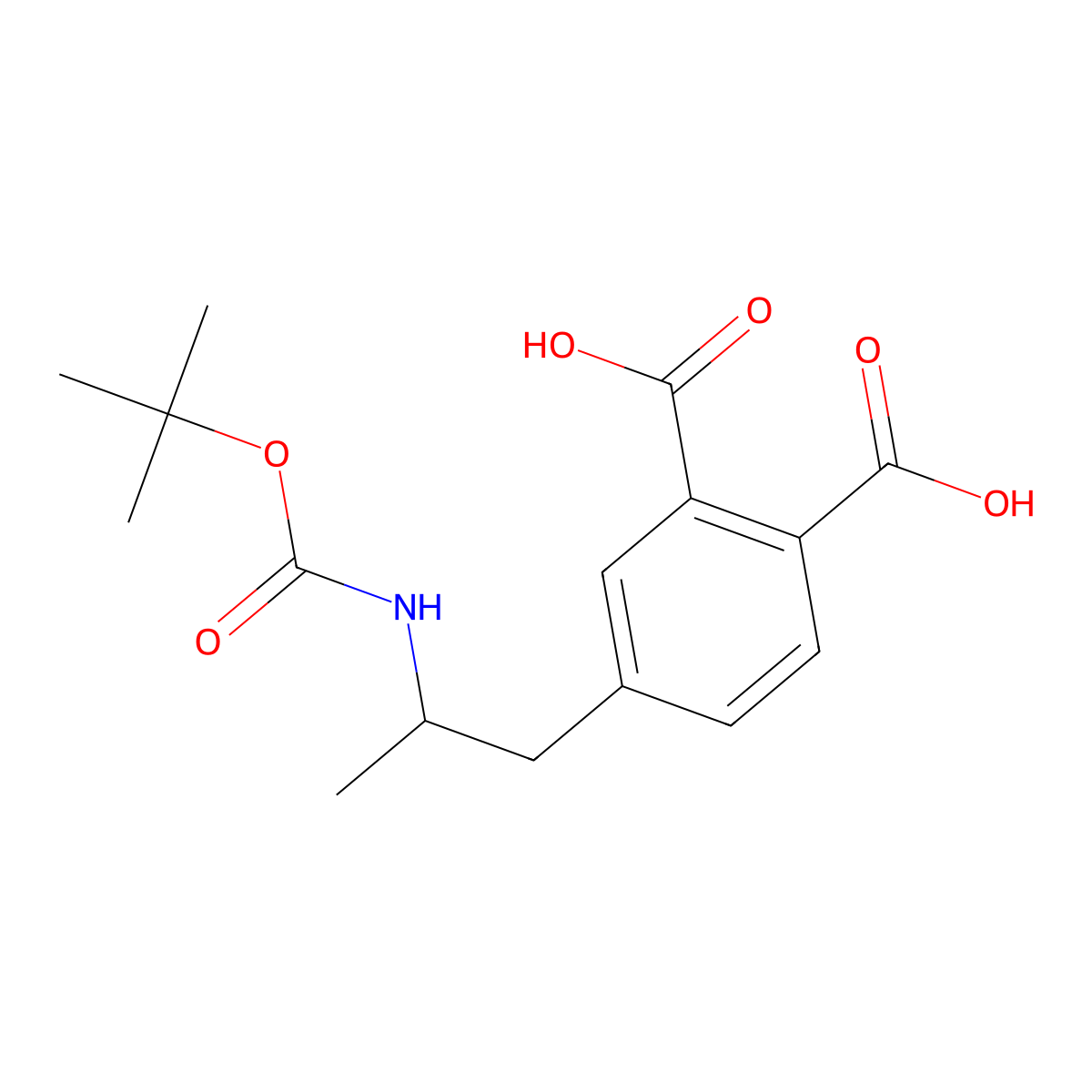 4-(2-{[(Tert-butoxy)carbonyl]amino}propyl)benzene-1,2-dicarboxylicacid molecular structure, CAS 2248293-20-9