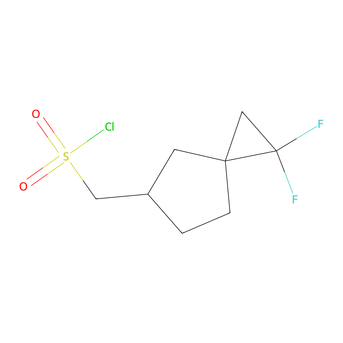 {1,1-Difluorospiro[2.4]heptan-5-yl}methanesulfonyl chloride molecular structure, CAS 2248293-31-2