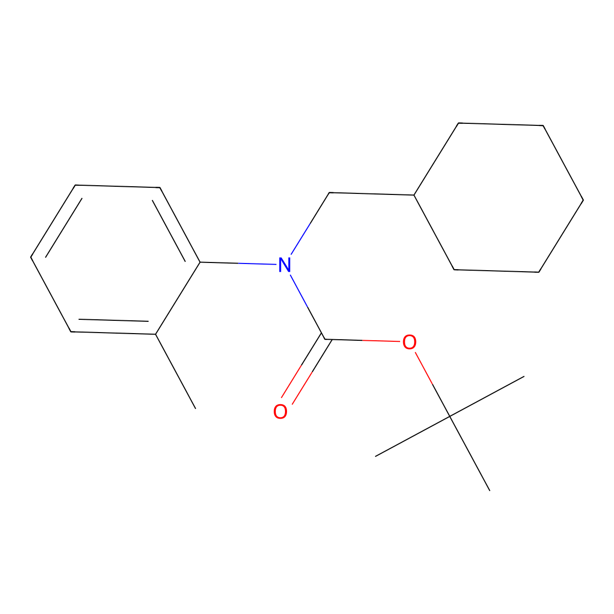 tert-butyl N-(cyclohexylmethyl)-N-(2-methylphenyl)carbamate molecular structure, CAS 2248293-40-3