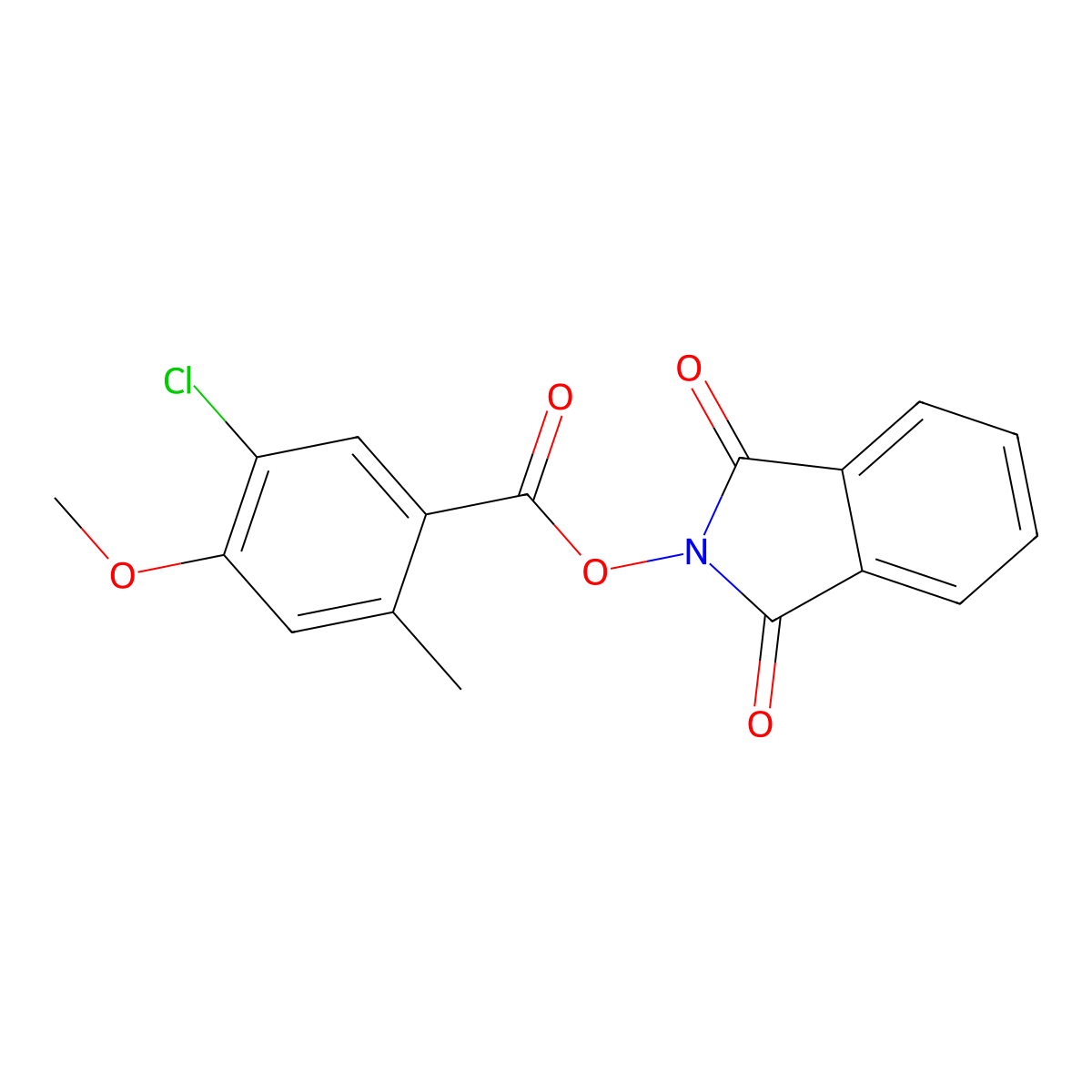 1,3-dioxo-2,3-dihydro-1H-isoindol-2-yl 5-chloro-4-methoxy-2-methylbenzoate molecular structure, CAS 2248293-42-5
