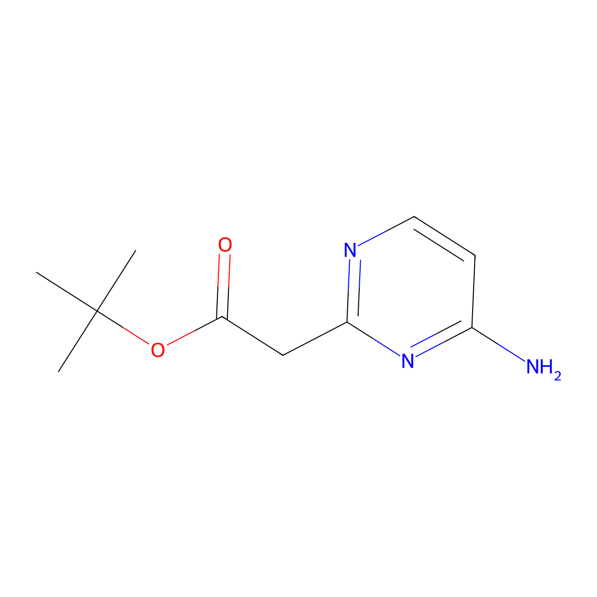 tert-Butyl 2-(4-aminopyrimidin-2-yl)acetate molecular structure, CAS 2248293-98-1