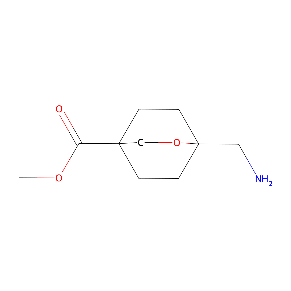 Methyl 1-(aminomethyl)-2-oxabicyclo[2.2.2]octane-4-carboxylate molecular structure, CAS 2248294-12-2