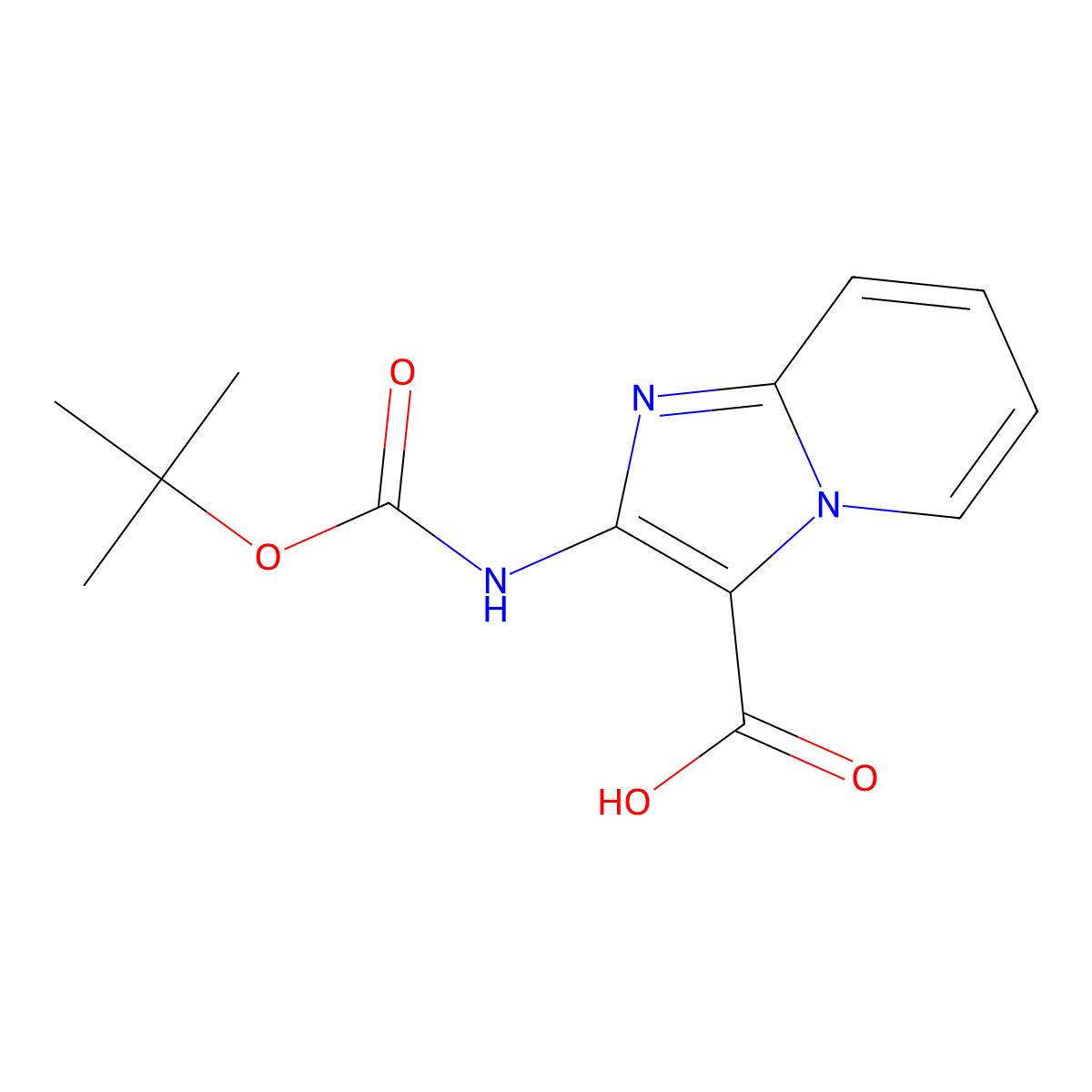 2-{[(Tert-butoxy)carbonyl]amino}imidazo[1,2-a]pyridine-3-carboxylic acid molecular structure, CAS 2248295-76-1
