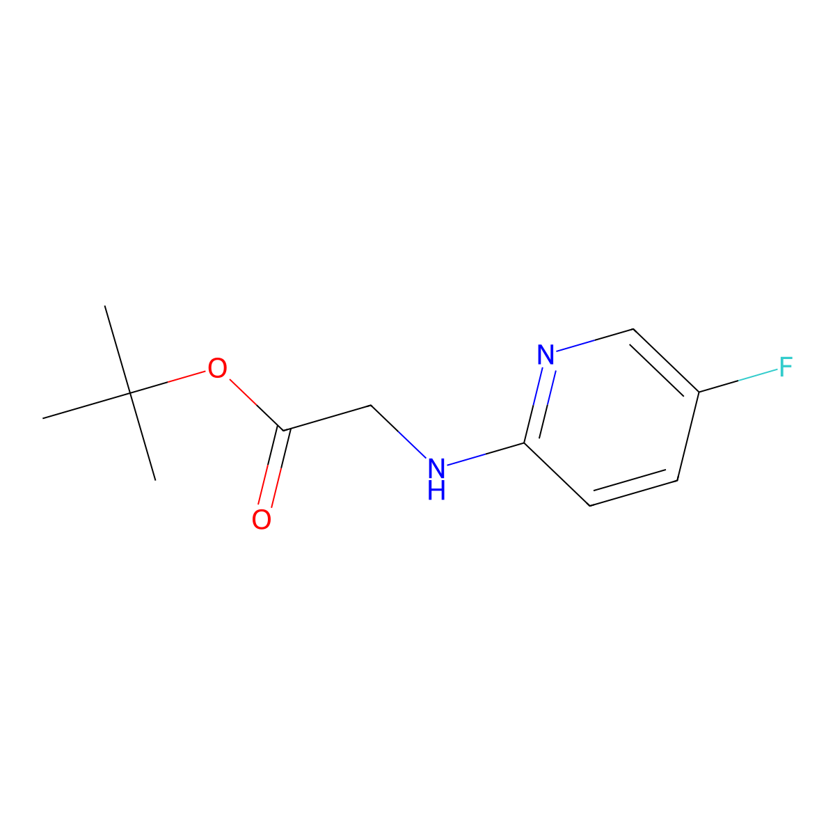 Tert-butyl 2-[(5-fluoropyridin-2-yl)amino]acetate molecular structure, CAS 2248296-40-2