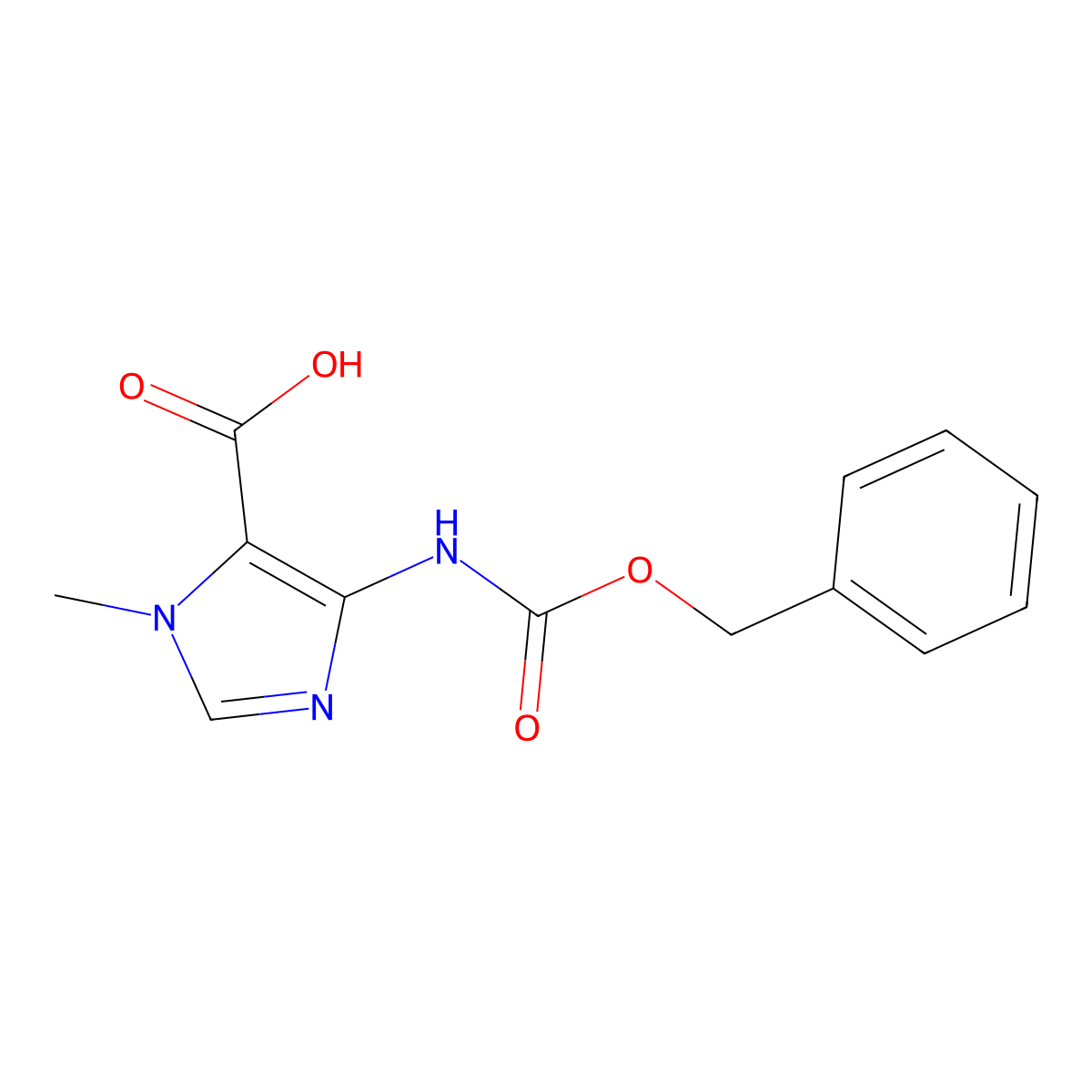 4-{[(benzyloxy)carbonyl]amino}-1-methyl-1H-imidazole-5-carboxylic acid molecular structure, CAS 2248296-72-0