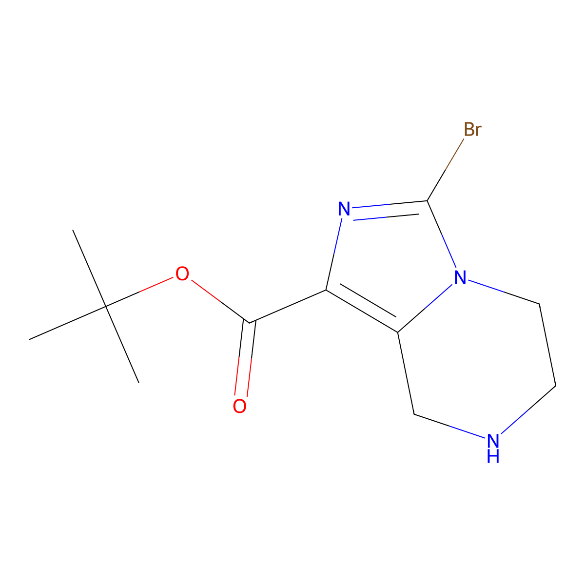 tert-butyl 3-bromo-5H,6H,7H,8H-imidazo[1,5-a]pyrazine-1-carboxylate molecular structure, CAS 2248296-84-4