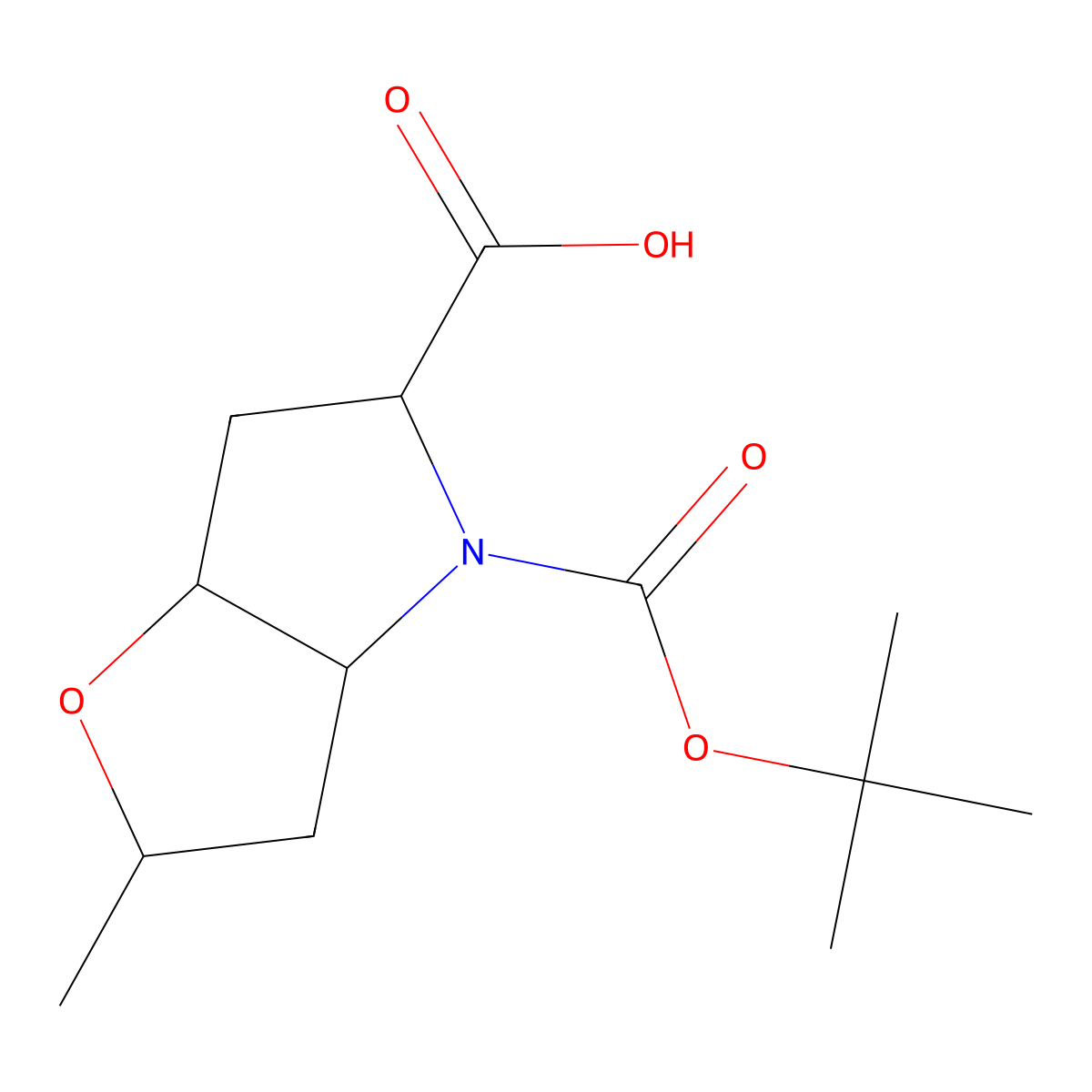 rac-(2R,3aS,5R,6aS)-4-[(tert-butoxy)carbonyl]-2-methyl-hexahydro-2H-furo[3,2-b]pyrrole-5-carboxylic acid molecular structure, CAS 2248296-87-7