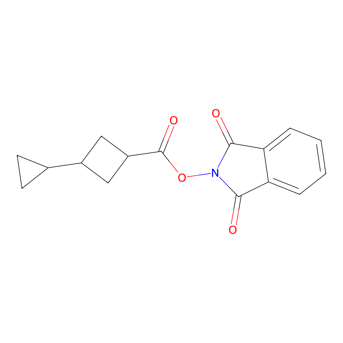1,3-dioxo-2,3-dihydro-1H-isoindol-2-yl 3-cyclopropylcyclobutane-1-carboxylate molecular structure, CAS 2248297-72-3