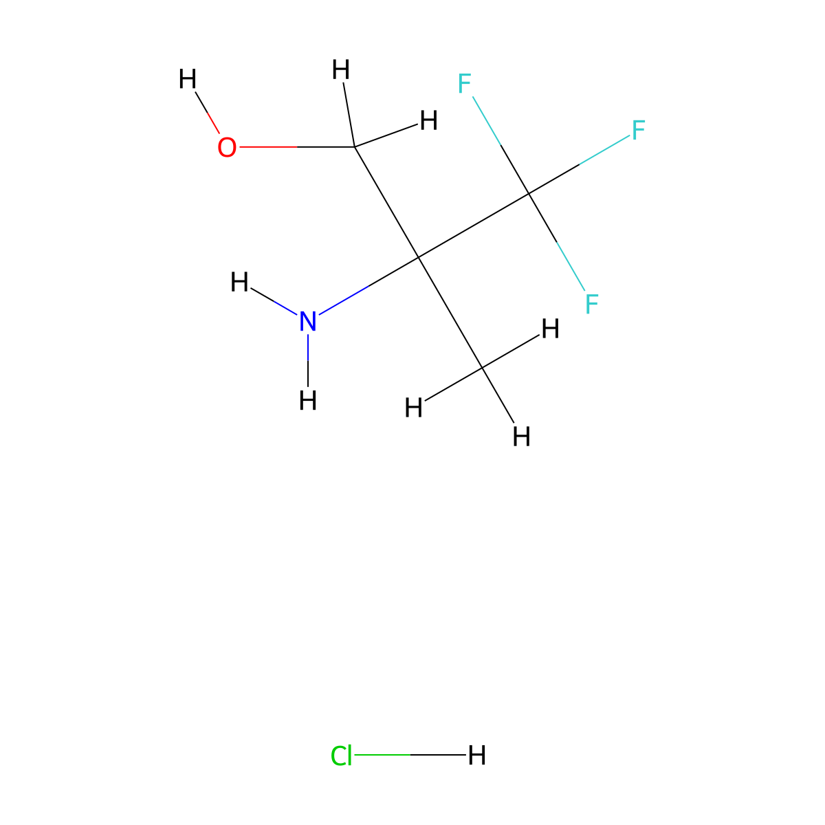 2-Amino-3,3,3-trifluoro-2-methylpropan-1-ol hydrochloride molecular structure, CAS 2248298-07-7